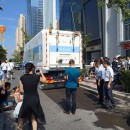 環衛重器亮相西安 作業后路面如新